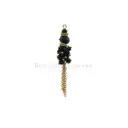Crystal Beaded Cluster Hanging with Gold Chain Tassel