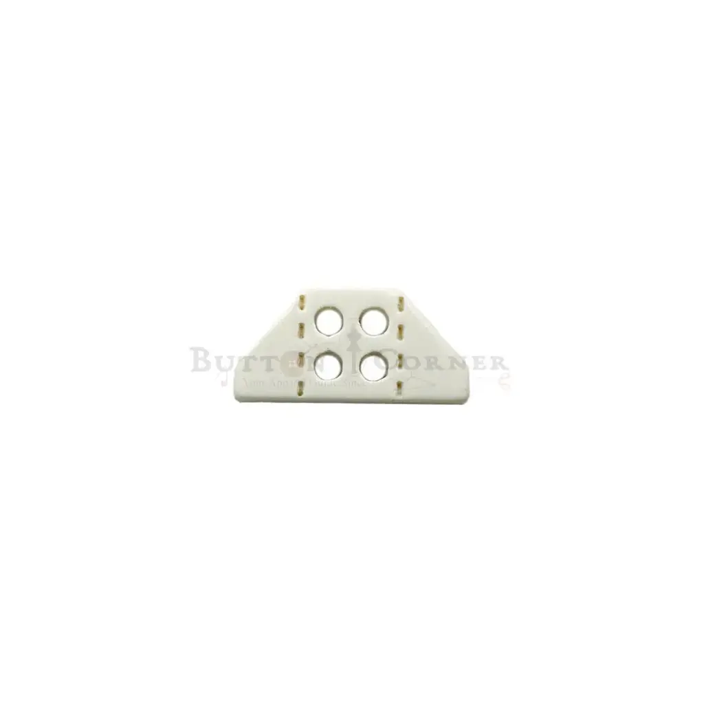 Stitched Line 4 Hole Trapezoid Shirt Button