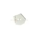 Funky Style Stitched Line Irregular Hexagon Shirt Button