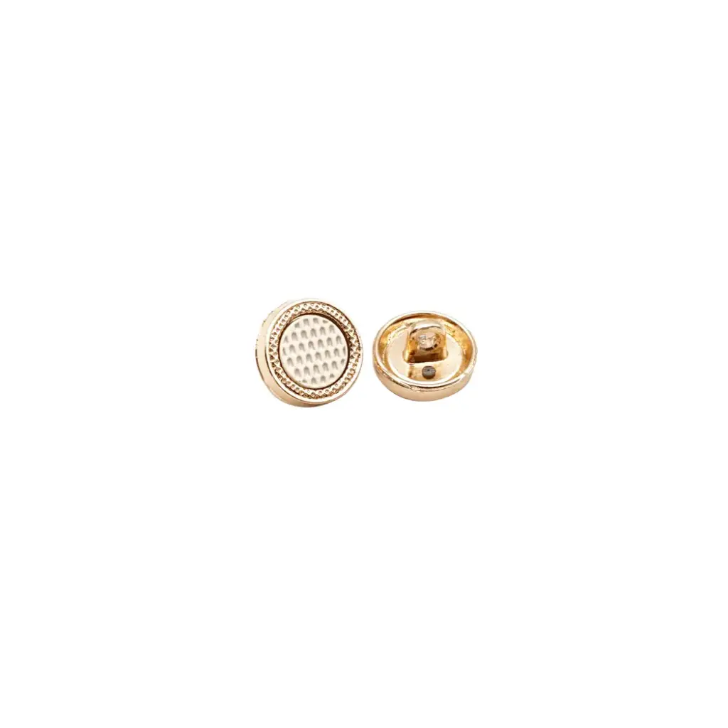 Gold Plated Braided Border Dotted Shirt Button