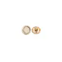 Gold Plated Braided Border Dotted Shirt Button