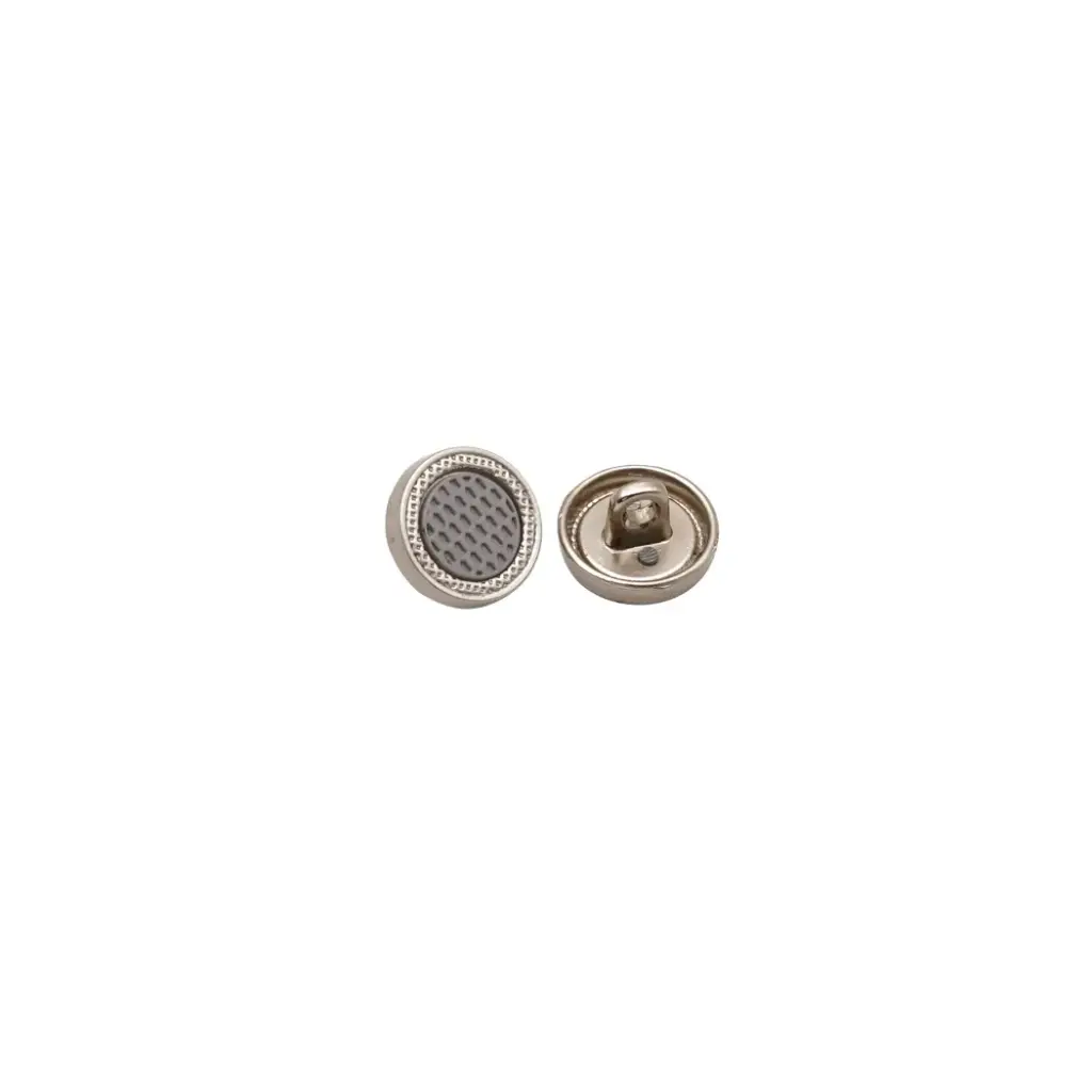 Pearl Lat Plated Braided Border Dotted Shirt Button