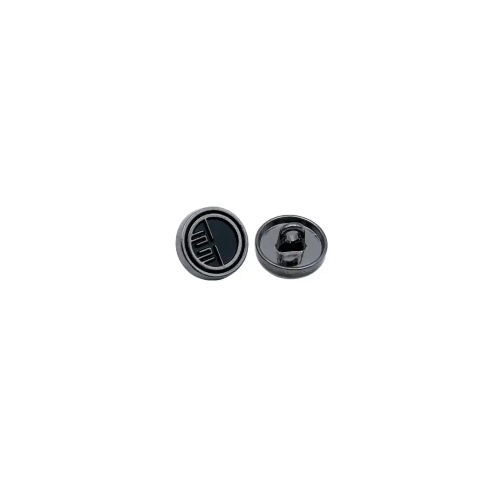 Gun Black Plated Distinct Symbol Shirt Button
