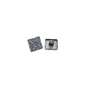 Pearl Lat Plated Labyrinth Square Shirt Button