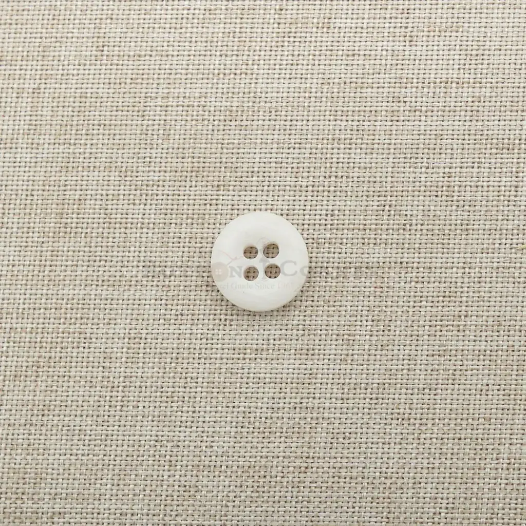 Rounded Rim 4-Hole Polyester Shirt Button