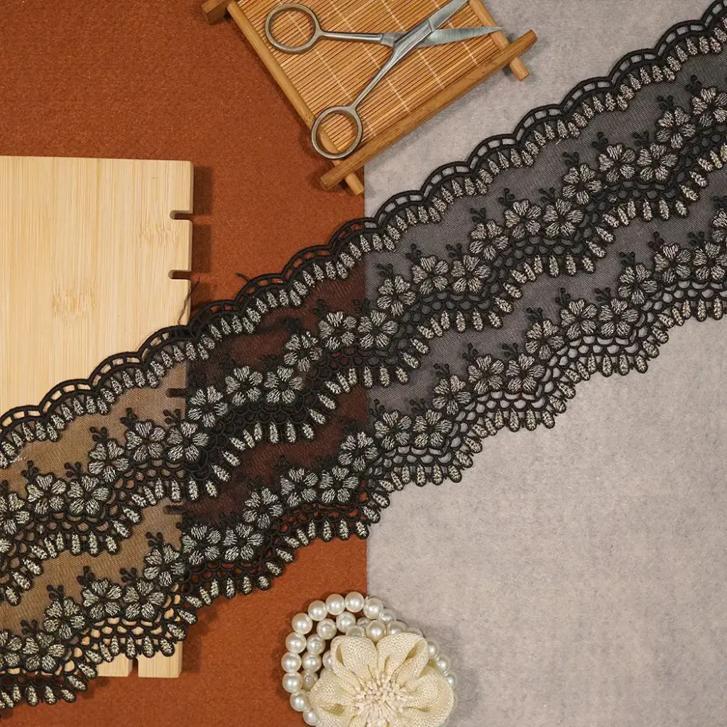 Shuttle Zari Net Lace