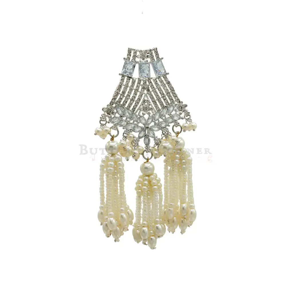 Silver Plated Fancy Kundan Tassel