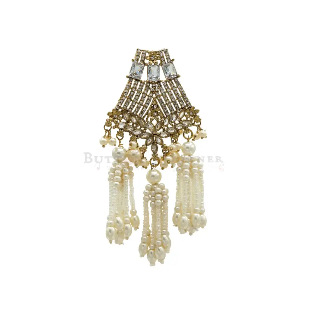 Gold Plated Fancy Kundan Tassel