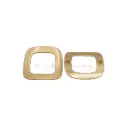 Elegant Curve Square Shape Oversized Metal Button