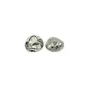 Centre Large Crystal Heart-Shaped Metal Button 