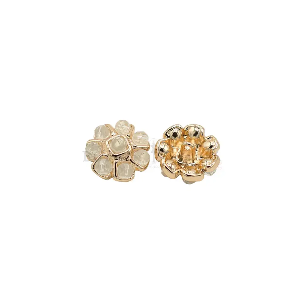 Luxury Crystal Diamond Flower Shank Button
