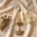 Gunjiya Style Pillow Crystals Pearl Tassel