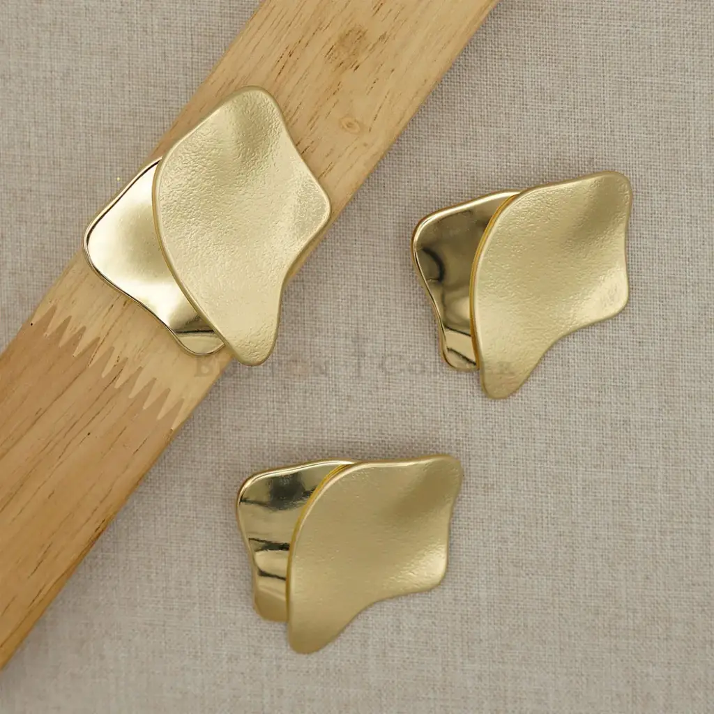 Textured Design 2 Part Irregular Oversized Metal Button
