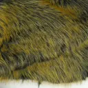 Black Dyed Yellow Old Faux Pile Fur Fabric 