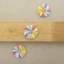 Pinwheel Print 4 Hole Wooden Button