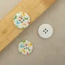 Butterfly Print 4 Hole Wooden Button