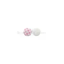 White Base Check Print 2 Hole Wooden Button