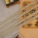 Fancy Metallic Yarn Sequence Lace