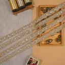 Fancy Metallic Yarn Sequence Lace