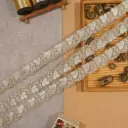 Fancy Metallic Yarn Sequence Lace
