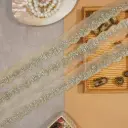 Metallic Yarn, Stone, Fancy Lace