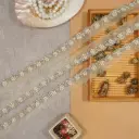 Metallic Yarn, Pearl, Stone, Fancy Lace