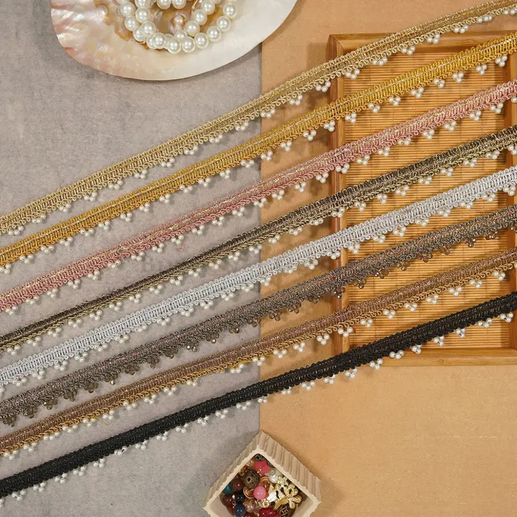 Metallic Yarn, Pearl, Fancy Lace