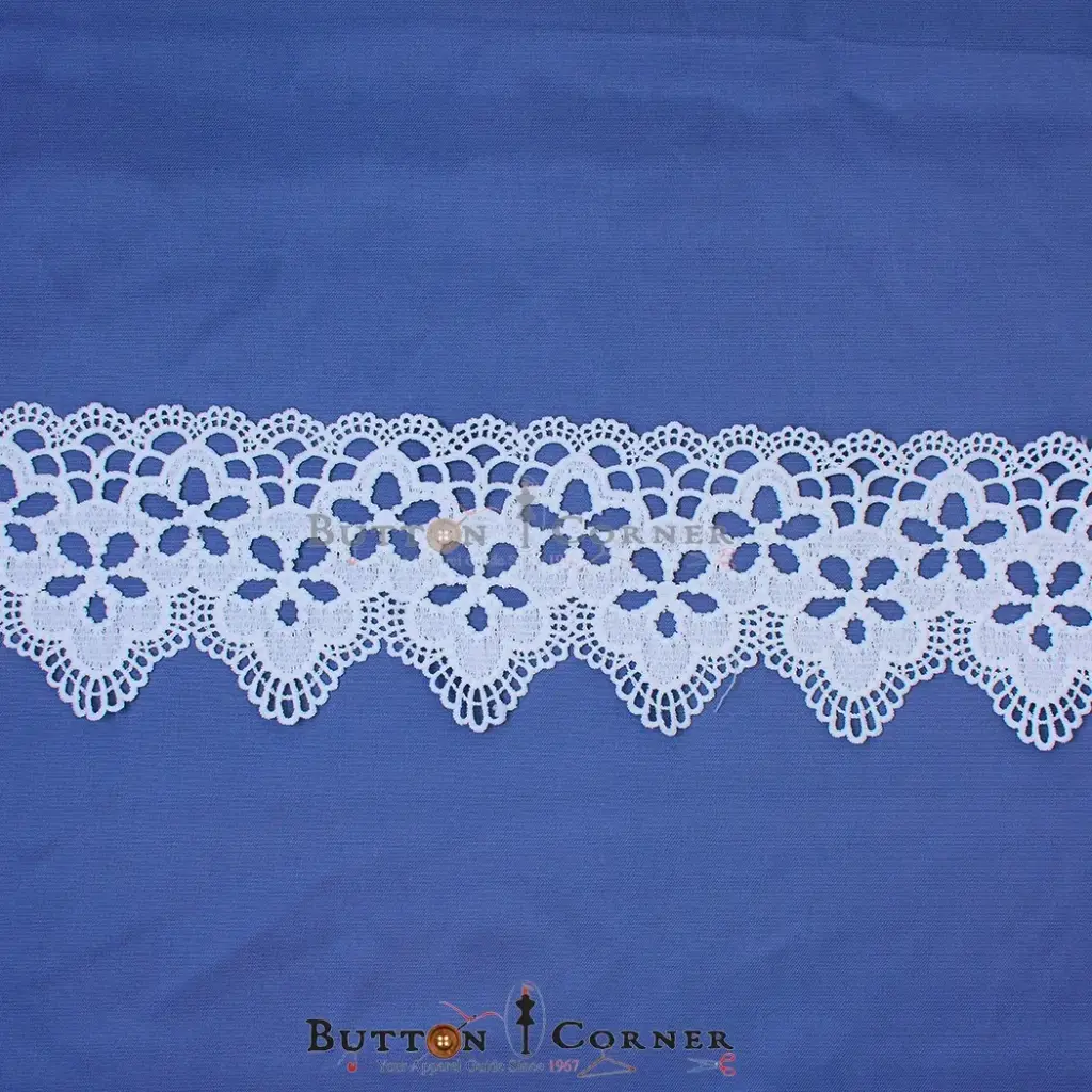 Zigzag Border Shuttle Scallop Lace