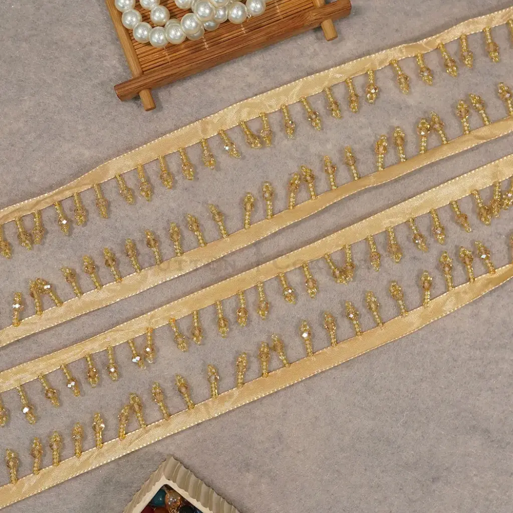 Fancy Crystals, Glass Beads, Hanging Lace