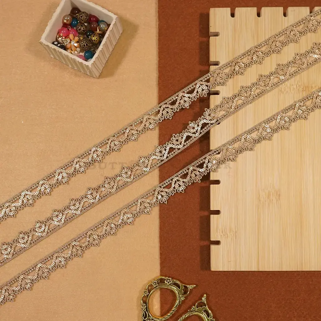 Metallic Yarn Zari Sequence Lace