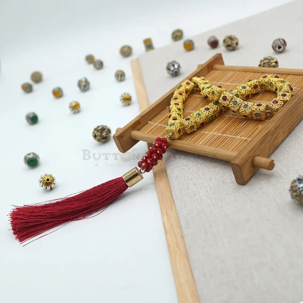 33 Spacer Beads Mini Cute Cuboid Shape Tasbih