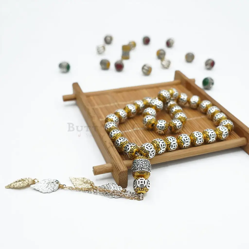 33 Tibetan Beads Mini Cute Round Shape Tasbih