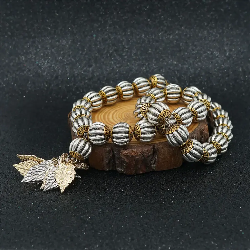 33 Spacer Pumpkin Beads Round Shape Tasbih