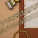 Metallic Yarn, Zari Sequence Lace