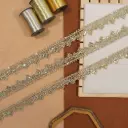 Metallic Yarn, Zari Sequence Lace