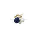 Rhinstone Butterfly Flower Pendant