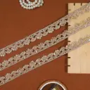 Fancy Metallic Yarn, Glass Beads, Sequence Lace