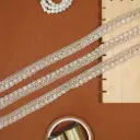 Fancy Metallic Yarn, Glass Beads, Sequence Lace