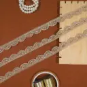 Fancy Metallic Yarn, Glass Beads, Sequence Lace