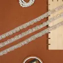 Fancy Metallic Yarn, Glass Beads, Sequence Lace