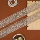 Fancy Metallic Yarn, Glass Beads, Sequence Lace