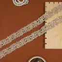 Fancy Metallic Yarn, Glass Beads, Sequence Lace