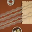 Fancy Metallic Yarn, Crystals Lace