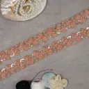 Glass Beads, Sequence Lace In Organza Fabric