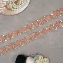 Glass Beads, Sequence Lace In Organza Fabric