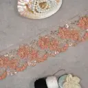 Glass Beads, Sequence Lace In Organza Fabric