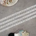 One Side Border Shuttle Sequence Lace