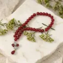 8mm Red Beads Elegant Tasbih For Muslim Prayer 