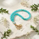 33 Aqua Beads Elegant Islamic Prayer Tasbih