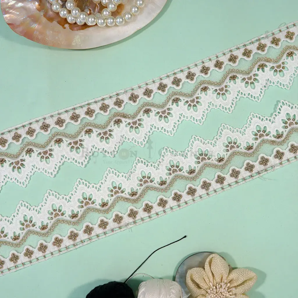 Shuttle Zari Net Lace